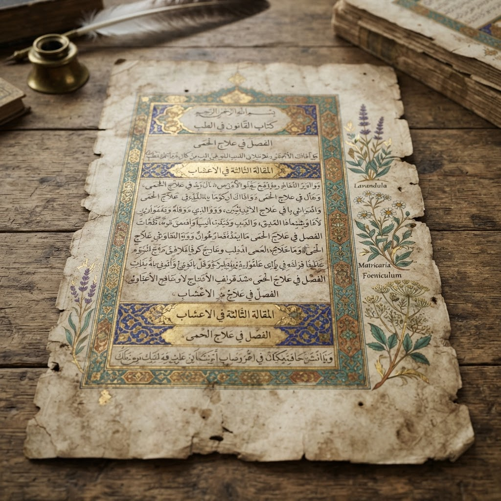 Osmanlı Tıbbî El Yazması adlı arşiv kaydına ait tarihi levha